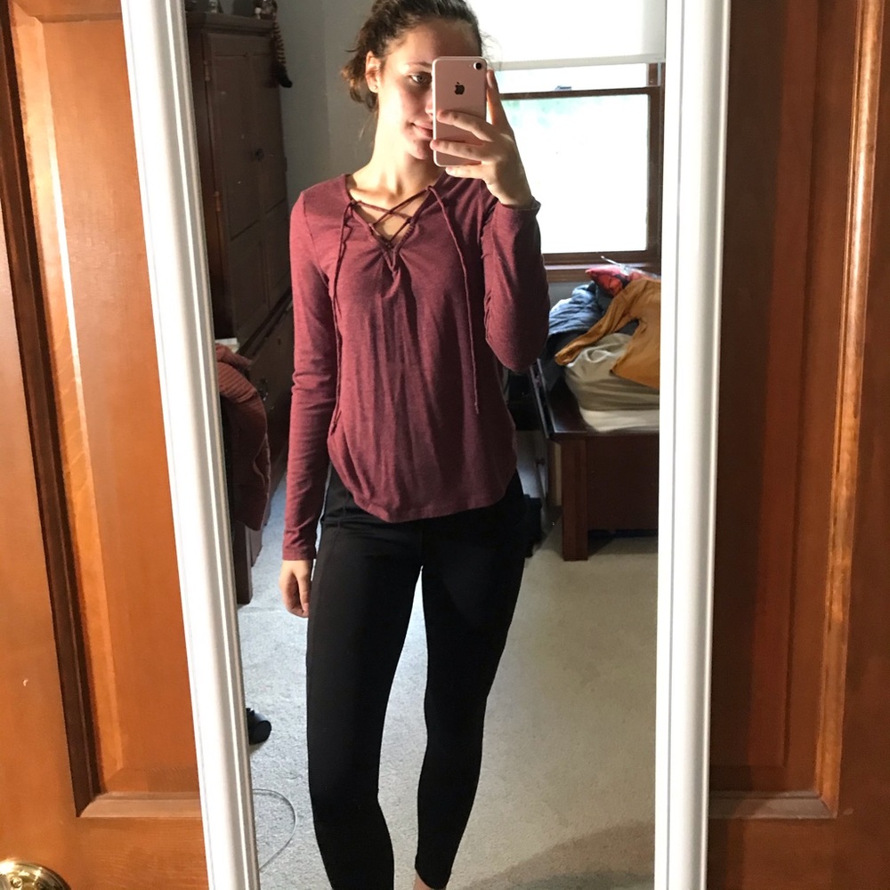Cross neck shirt